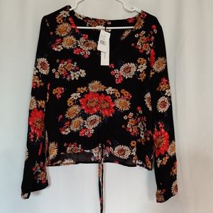 First Monday NWT  Floral Long Sleeve Top